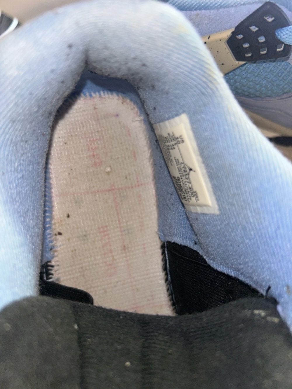 Jordan Light Blue and Gray Suede Retro University Sneakers size 10 AUTHENTICATED - Picture 12 of 15